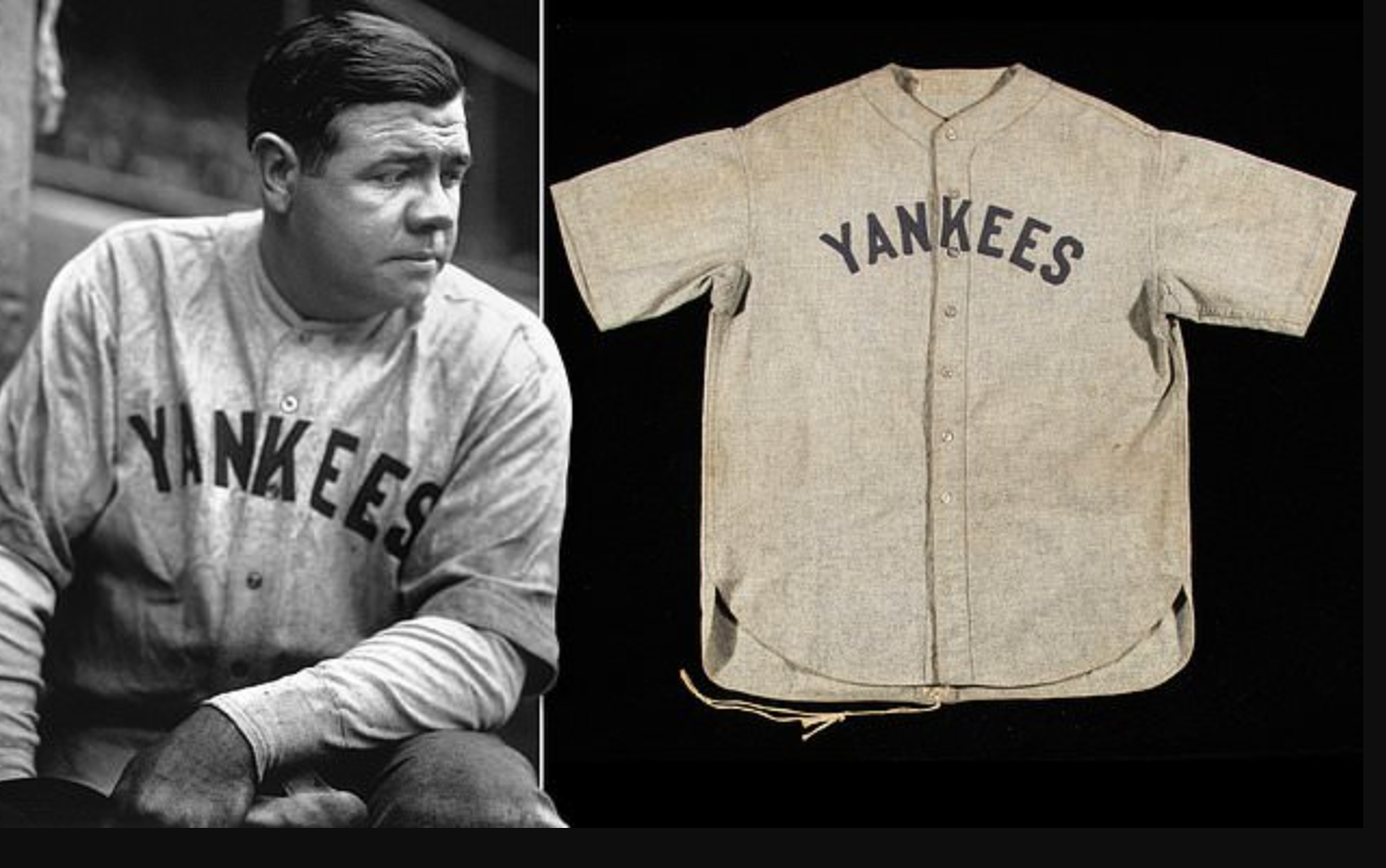 babe ruth jersey sold - Yankees Yankees